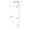 Wally Tall and Narrow Wall Bookshelf 170cm with 5 Wooden Shelves Catalog