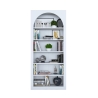 Curvy Wall Mounted Arched Bookshelf 180x31x80cm White with 5 Shelves Bulk Discounts