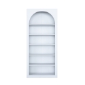 Curvy Wall Mounted Arched Bookshelf 180x31x80cm White with 5 Shelves Characteristics