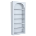 Curvy Wall Mounted Arched Bookshelf 180x31x80cm White with 5 Shelves Price