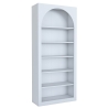 Curvy Wall Mounted Arched Bookshelf 180x31x80cm White with 5 Shelves Price