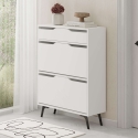 Modern Entryway Shoe Cabinet with 2 Drop-Down Doors and Drawer Tempri On Sale