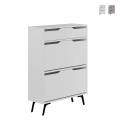 Modern Entryway Shoe Cabinet with 2 Drop-Down Doors and Drawer Tempri Promotion