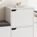 Entryway Shoe Cabinet with Storage Bench and 2 Doors Haven Discounts
