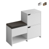 Entryway Shoe Cabinet with Storage Bench and 2 Doors Haven Promotion