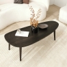 Modern Asymmetric Oval Wood Coffee Table 115x50 cm Sweet On Sale