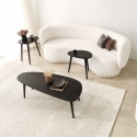 Modern Asymmetric Oval Wood Coffee Table 115x50 cm Sweet Discounts