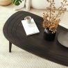Modern Asymmetric Oval Wood Coffee Table 115x50 cm Sweet Bulk Discounts