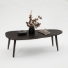 Modern Asymmetric Oval Wood Coffee Table 115x50 cm Sweet Choice Of