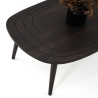 Modern Asymmetric Oval Wood Coffee Table 115x50 cm Sweet Model