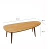 Modern Asymmetric Oval Wood Coffee Table 115x50 cm Sweet 