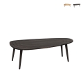 Modern Asymmetric Oval Wood Coffee Table 115x50 cm Sweet Promotion
