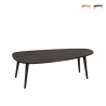 Modern Asymmetric Oval Wood Coffee Table 115x50 cm Sweet Promotion