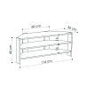 Thales Corner TV Stand with 3 Shelves 110x36cm Characteristics