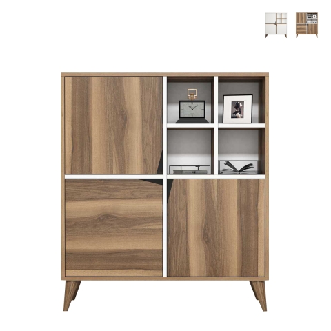 Pulse Multi-Purpose Sideboard for Living Room or Entryway with Doors, 100x115x30cm Promotion