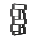 Modern Wall Bookshelf with 10 Compartments 96x25x168cm Karmato Offers