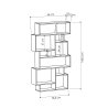 Modern Wall Bookshelf with 10 Compartments 96x25x168cm Karmato Cheap