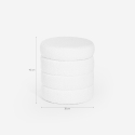 Fluffy design storage cylinder pouf for living room Mugi Model