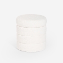 Fluffy design storage cylinder pouf for living room Mugi Discounts