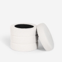 Fluffy design storage cylinder pouf for living room Mugi Catalog