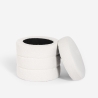 Fluffy design storage cylinder pouf for living room Mugi Catalog