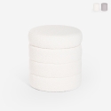 Fluffy design storage cylinder pouf for living room Mugi Promotion