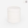 Fluffy design storage cylinder pouf for living room Mugi Promotion