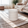 Fluffy design storage cylinder pouf for living room Mugi Offers