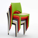 Mojito Set Made of a 70x70cm Black Square Table and 2 Colourful Paris Chairs 