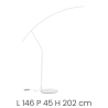Dimmable LED Floor Lamp 202cm Metal Folaga Characteristics