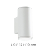 Nevada Outdoor Aluminum Wall Light, Dual Light, H19cm Buy