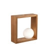 Kark Wooden LED Table Lamp with Glass Globe Shade Discounts