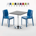 Mojito Set Made of a 70x70cm Black Square Table and 2 Colourful Ice Chairs Promotion