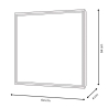 Abstract Painting on Plexiglass 64x64cm Modern Artwork with White Frame Lazur Discounts