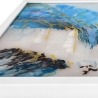 Abstract Painting on Plexiglass 64x64cm Modern Artwork with White Frame Lazur Sale