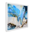 Abstract Painting on Plexiglass 64x64cm Modern Artwork with White Frame Lazur Promotion