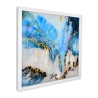 Abstract Painting on Plexiglass 64x64cm Modern Artwork with White Frame Lazur Promotion
