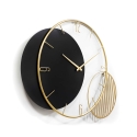 Celo Modern Geometric Wall Clock 75x68cm Black and Gold Offers