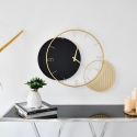 Celo Modern Geometric Wall Clock 75x68cm Black and Gold On Sale