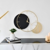 Celo Modern Geometric Wall Clock 75x68cm Black and Gold On Sale