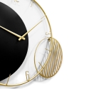 Celo Modern Geometric Wall Clock 75x68cm Black and Gold Sale
