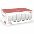 Set of 6 Clear Glass Water Tumblers 300ml Acapulco Promotion