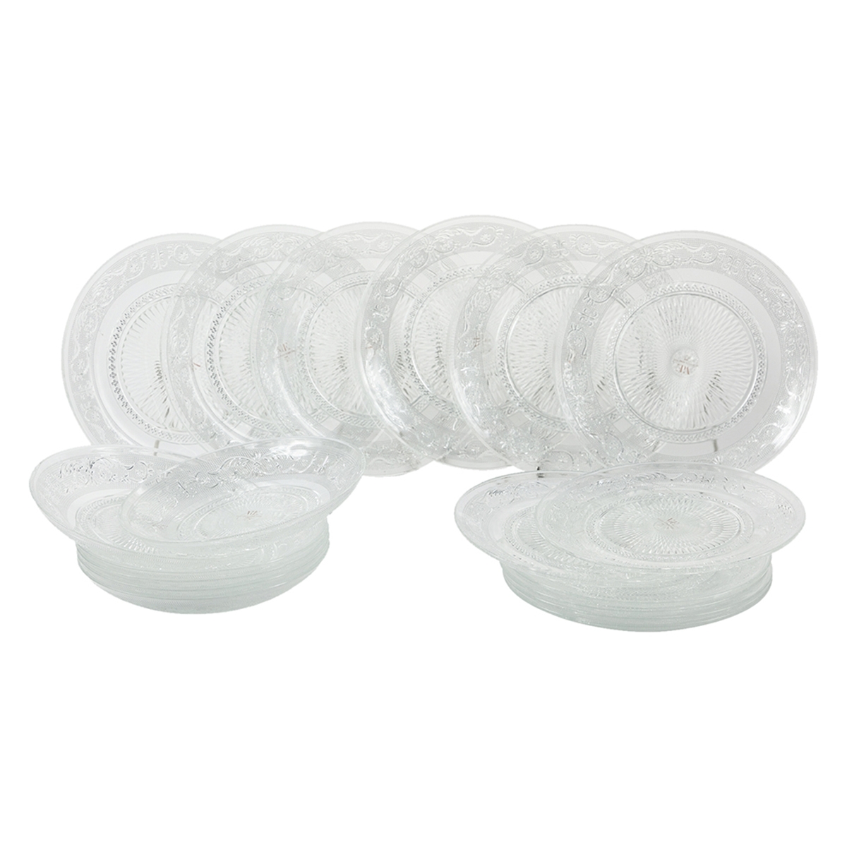 18-Piece Imperial Glass Dinnerware Set for 6 People with Transparent Design Promotion
