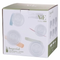 18-Piece Imperial Glass Dinnerware Set for 6 People with Transparent Design Model