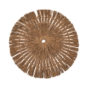 Set of 6 Round Placemats with Woven Straw Effect Ø38cm Nature Discounts