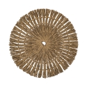 Set of 6 Round Placemats with Woven Straw Effect Ø38cm Nature Catalog