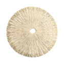 Set of 6 Round Placemats with Woven Straw Effect Ø38cm Nature Bulk Discounts