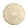 Set of 6 Round Placemats with Woven Straw Effect Ø38cm Nature Bulk Discounts