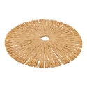 Set of 6 Round Placemats with Woven Straw Effect Ø38cm Nature Model