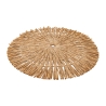 Set of 6 Round Placemats with Woven Straw Effect Ø38cm Nature Characteristics
